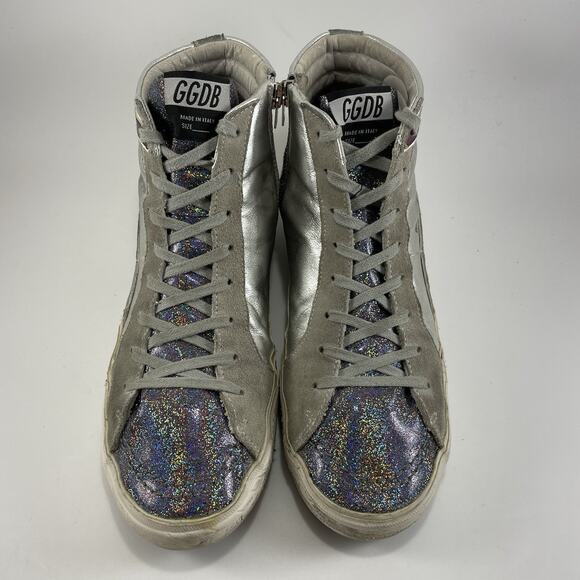 Golden Goose Silver and Purple Sneakers - Picture 3 of 14